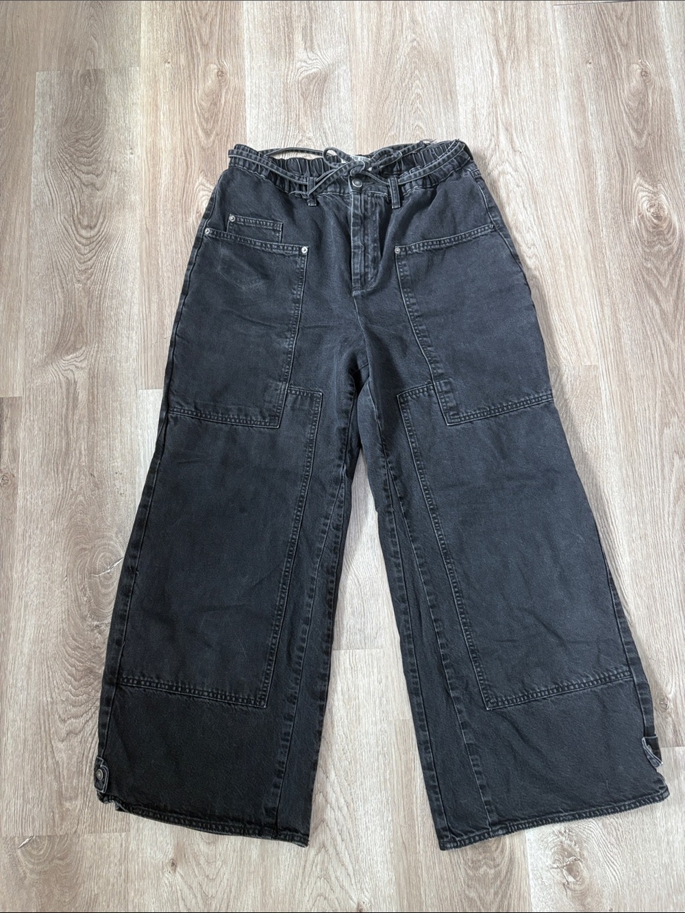 We The Free Black Wide Leg Flare Jeans